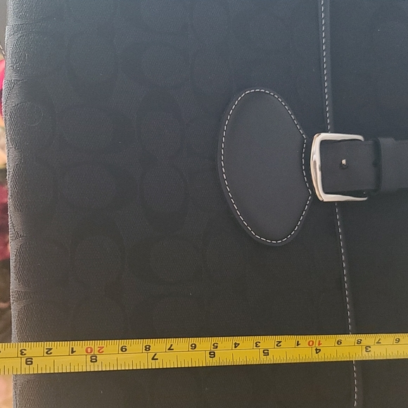 Vintage with Tags!! Coach Stunning Black Signature Saddle Bag!!! - Picture 12 of 14